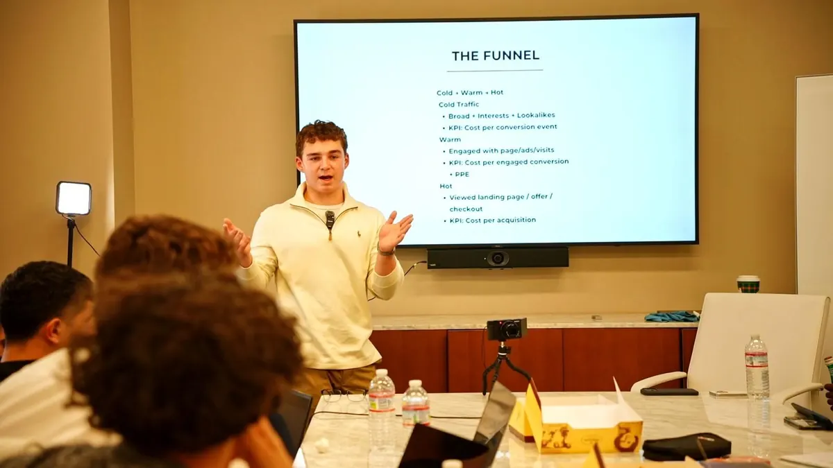 Bottarini Marketing Group presenting a digital marketing funnel strategy